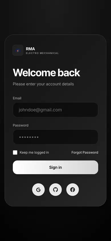 RMA Project Platform on mobile