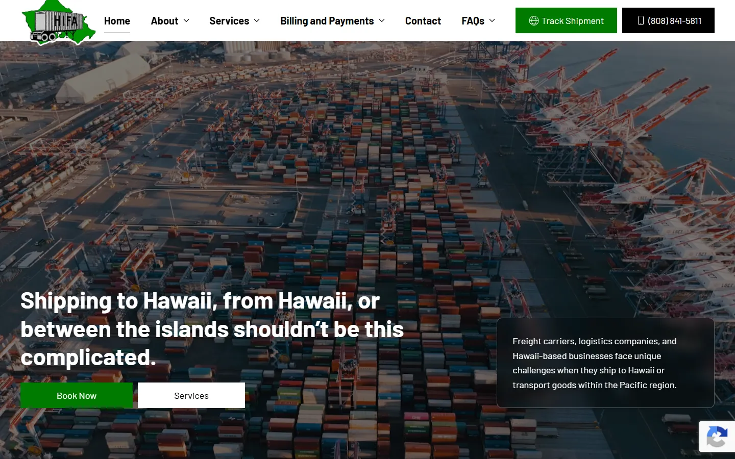 Hawaiian Island Freight Association website homepage